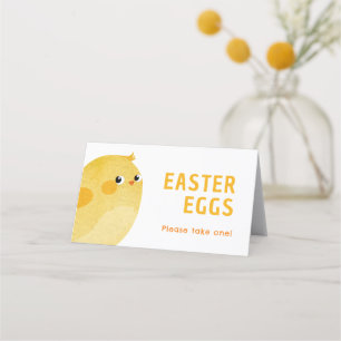 Easter Buffet chocolate eggs with little chicken Loyalty Card