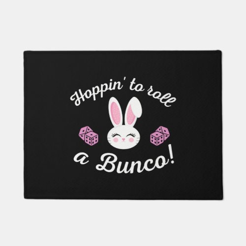 Easter Bunco Hoppin To Roll A Bunco Dice Bunny Doormat