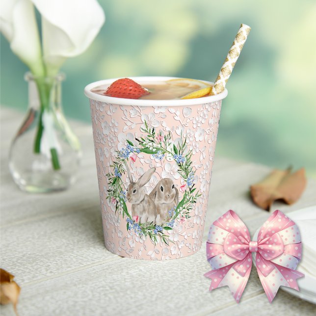 Easter Bunnies 2 Paper Cups (Creator Uploaded)