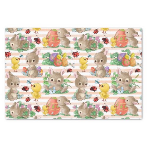 Easter Bunnies And Chicks Tissue Paper