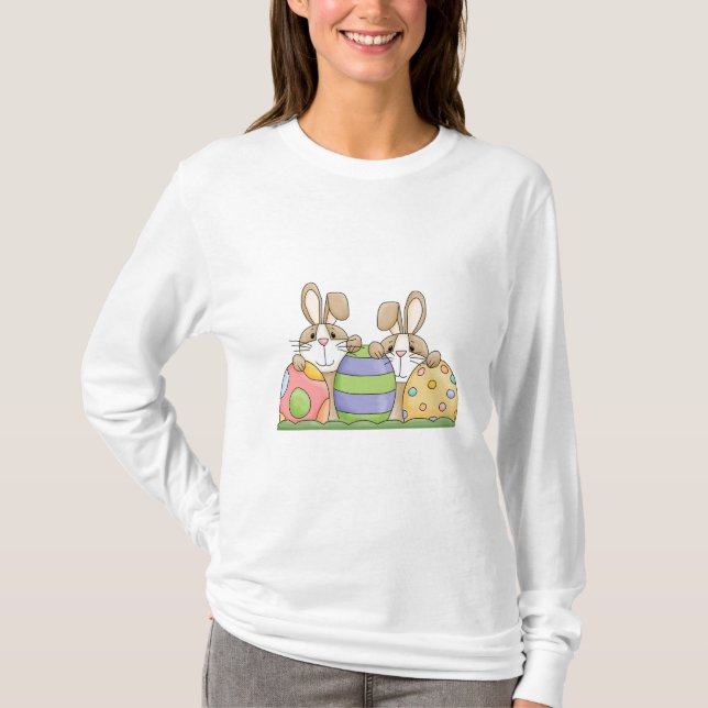 easter bunnies and eggs T-Shirt (Front)