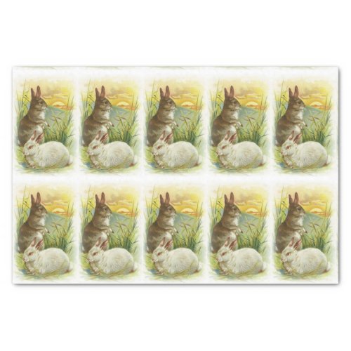 Easter Bunnies at Sunrise Tissue Paper