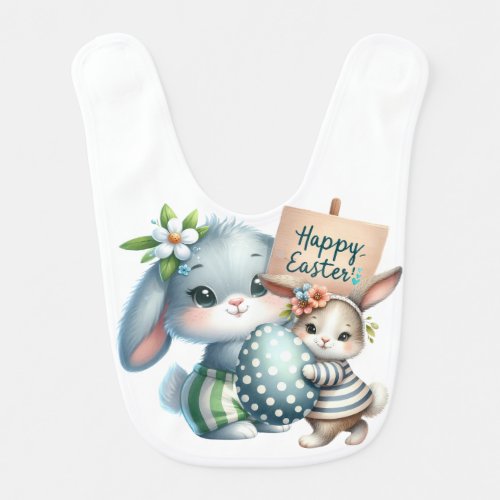 Easter Bunnies Baby Bib