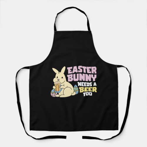 Easter Bunnies Beer Drinking Holiday Rabbit   Apron