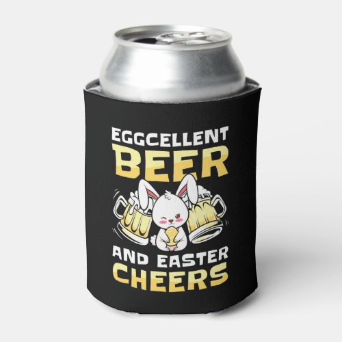 Easter Bunnies Beer Drinking Holiday Rabbit    Can Cooler