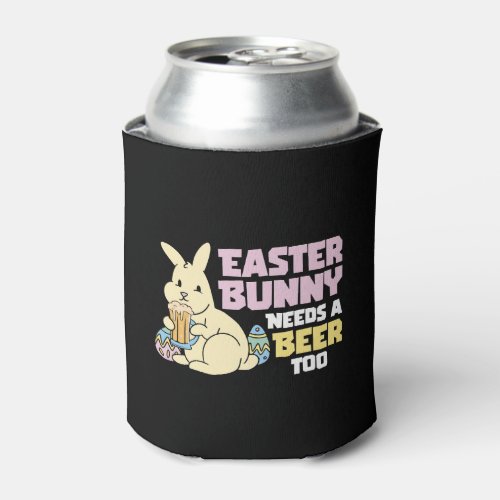 Easter Bunnies Beer Drinking Holiday Rabbit   Can Cooler