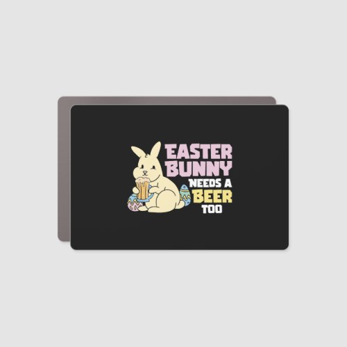 Easter Bunnies Beer Drinking Holiday Rabbit   Car Magnet