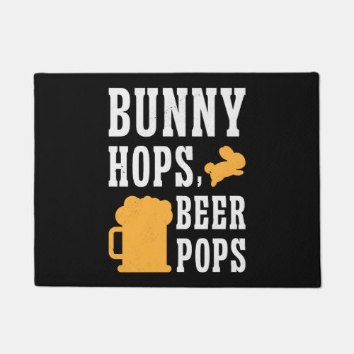 Easter Bunnies Beer Drinking Holiday Rabbit Doormat
