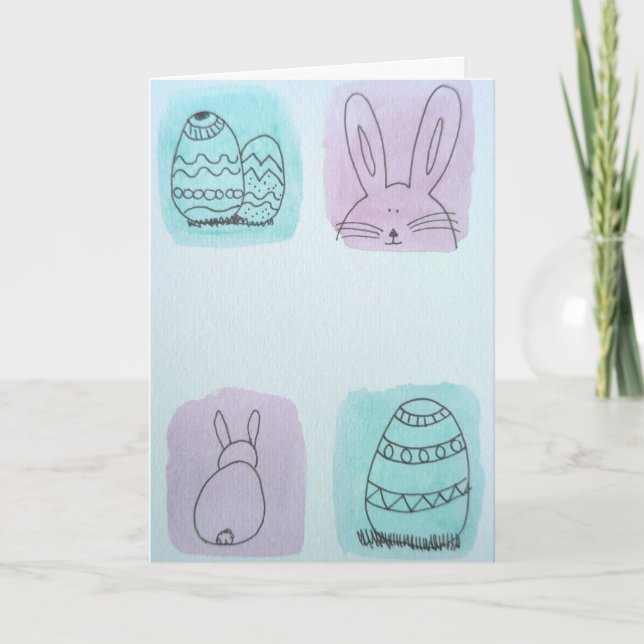 Easter bunnies  card (Front)