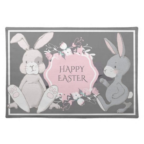 Easter Bunnies Cloth Placemat
