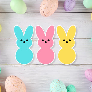 Easter Bunnies Color Pop Custom-Cut Vinyl Sticker