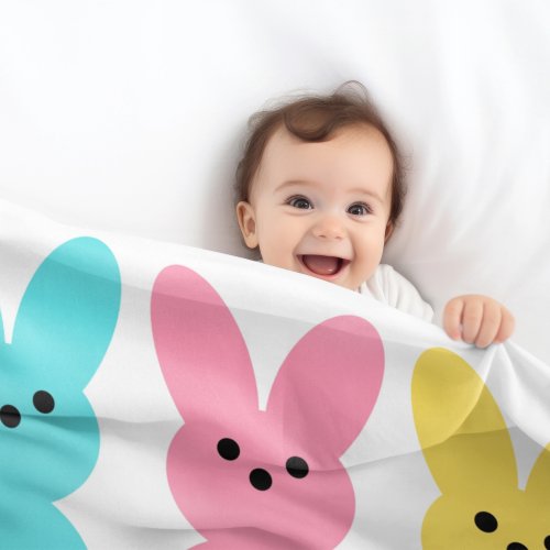 Easter Bunnies Color Pop  Sherpa Blanket