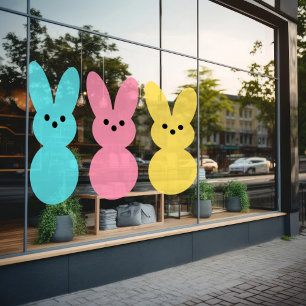 Easter Bunnies Color Pop Window Cling