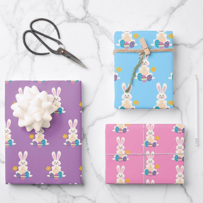 Easter Bunnies Design Wrapping Paper