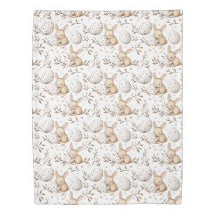 Easter Bunnies Duvet Cover, Spring Bedding Cover