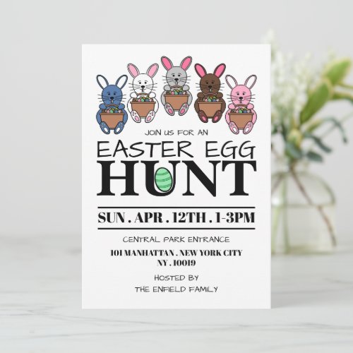 Easter Bunnies Easter Egg Hunt Announcement