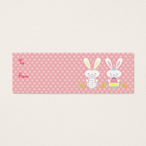 Easter Bunnies Gift Tags Business Card Template