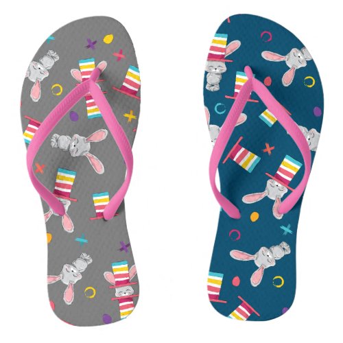 Easter Bunnies  Hats  Mix and Match Flip Flops