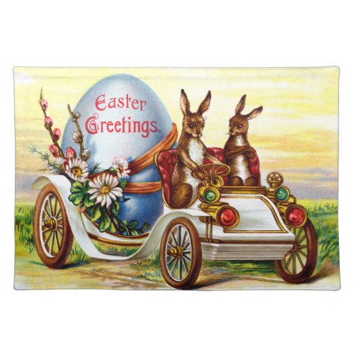 Easter Bunnies in Automobile Placemat
