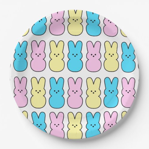 Easter Bunnies Multi Color Easter Paper Plate