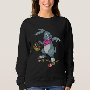 Easter Bunnies Net Nature Women Easter Day Eggs Sweatshirt