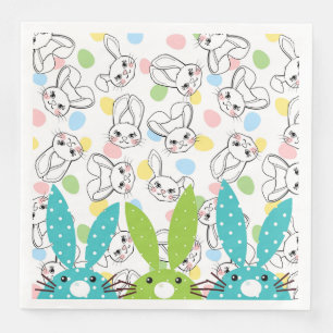 Easter Bunnies Paper Dinner Napkins