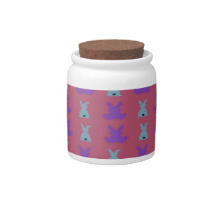 Easter bunnies pattern candy jar