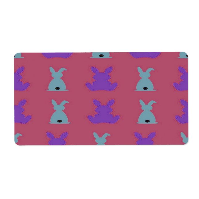 easter bunnies pattern label (Front)