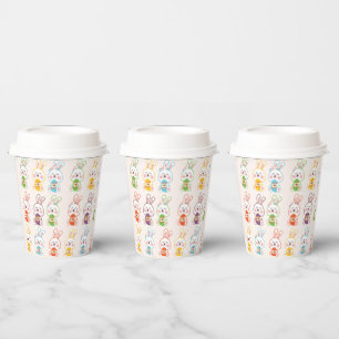Easter bunnies pattern paper cups