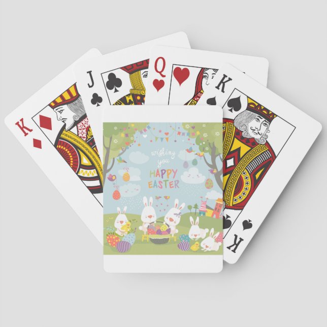 easter bunnies poker cards (Back)