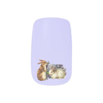 Easter Bunnies Vintage Minx Nail Wraps by Cardgallery at Zazzle