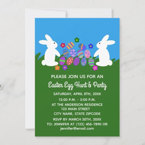 Easter Bunny 1_2 Invitation Card