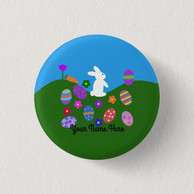 Easter Bunny #3 Button (Front)