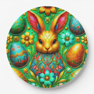 EASTER BUNNY 3D ~ Alcohol Inks ~ Paper Plate