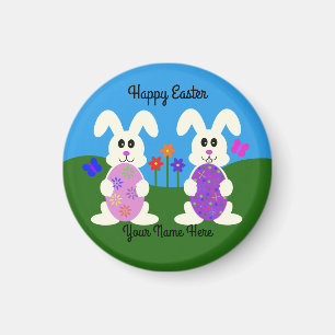 Easter Bunny #5 Round Magnet 