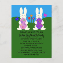 Easter Bunny #7 Invitation Postcard