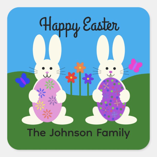 Easter Bunny #7 Stickers (Front)