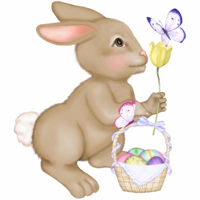 Easter Bunny and Basket Statuette (Front)