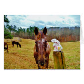 Easter Bunny and Brown horse (Front Horizontal)