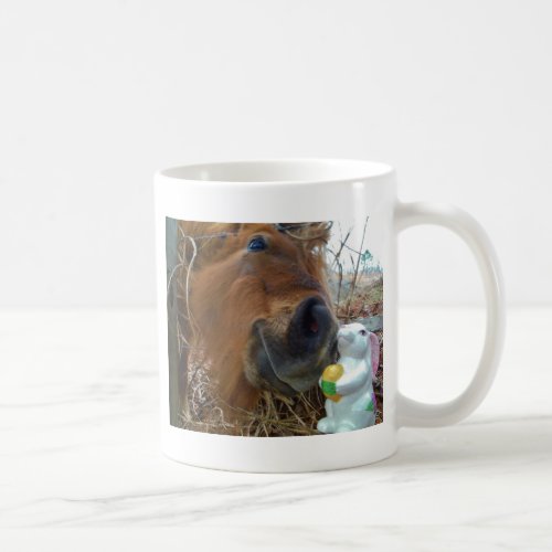 Easter Bunny and Brown horse Coffee Mug