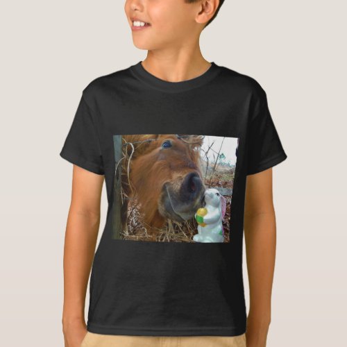 Easter Bunny and Brown horse T_Shirt