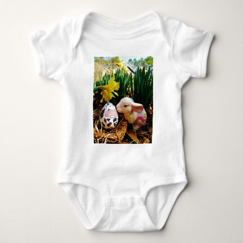 Easter Bunny and cow egg Baby Bodysuit