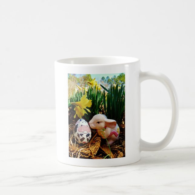 Easter Bunny and cow egg Coffee Mug (Right)