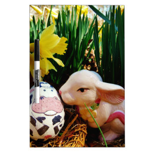 Easter Bunny and cow egg Dry-Erase Board