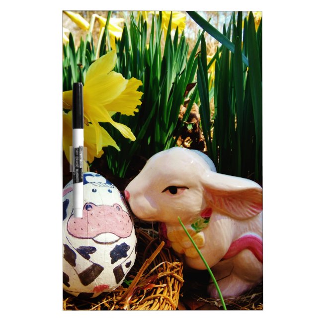 Easter Bunny and cow egg Dry-Erase Board (Front)