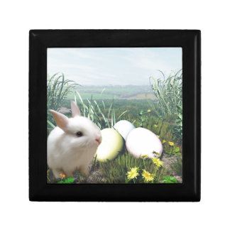 Easter Bunny and Easter Eggs Keepsake Box