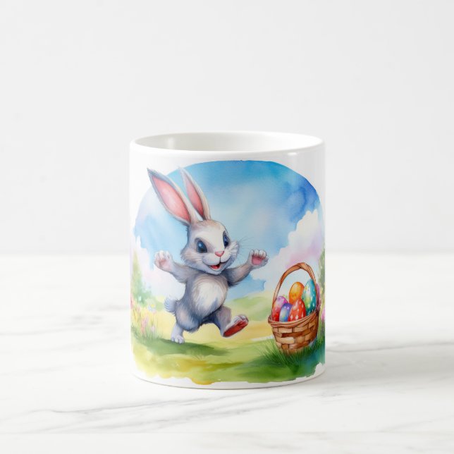Easter Bunny and Eggs Basket, Mug Gift (Center)