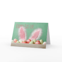 Easter bunny and eggs