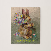 easter bunny and eggs jigsaw puzzle