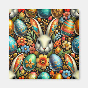 ~ Easter Bunny and Eggs ~ Magnet
